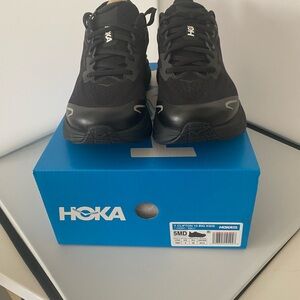 HOKA Black Running Shoes - Clifton, women’s size 6.5/7, youth size 5, NWT